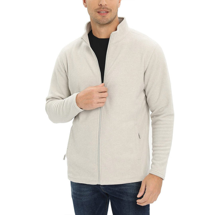 Men's Casual Fleece Full Zip Lightweight Jackets - Men's Coats