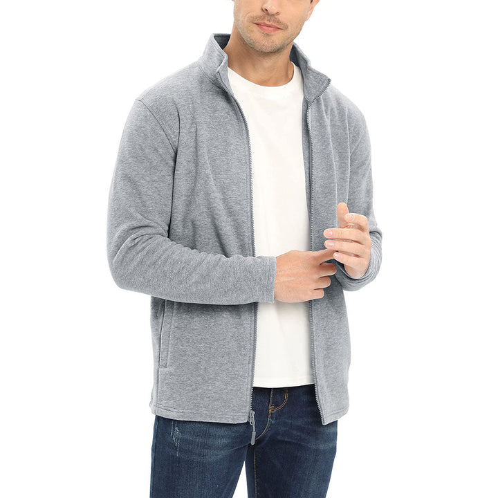 Men's Casual Fleece Full Zip Lightweight Jackets - Men's Coats