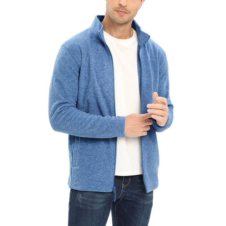 Men's Casual Fleece Full Zip Lightweight Jackets - Men's Coats