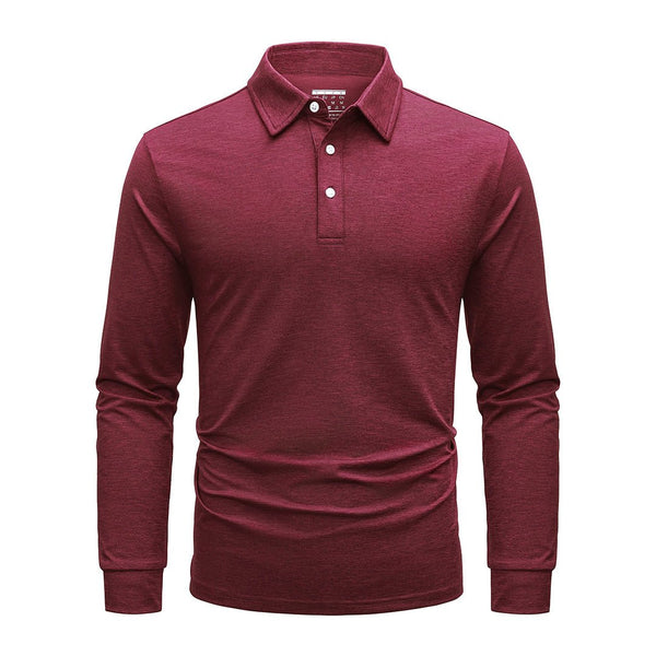 Men's Casual Lightweight Long Sleeve Polo Shirts With 3-Button - Men's Polo Shirts