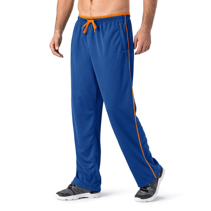 Men's Casual Open Bottom Mesh Sweatpants with Pockets -