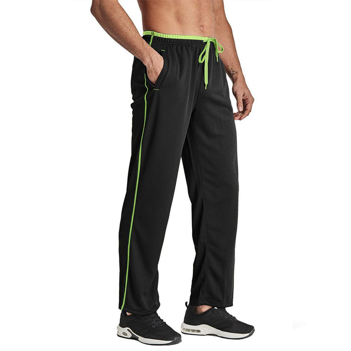 Men's Casual Open Bottom Mesh Sweatpants with Pockets -