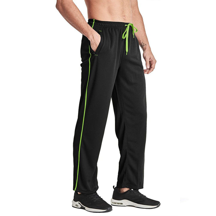 Men's Casual Open Bottom Mesh Sweatpants with Pockets -