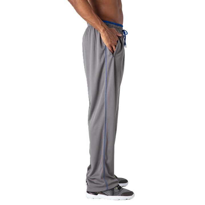 Men's Casual Open Bottom Mesh Sweatpants with Pockets -