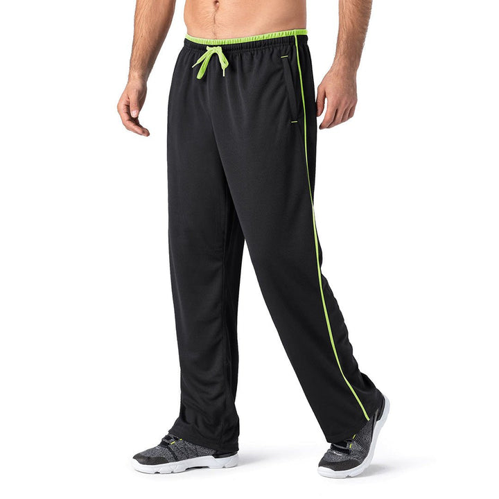 Men's Casual Open Bottom Mesh Sweatpants with Pockets -