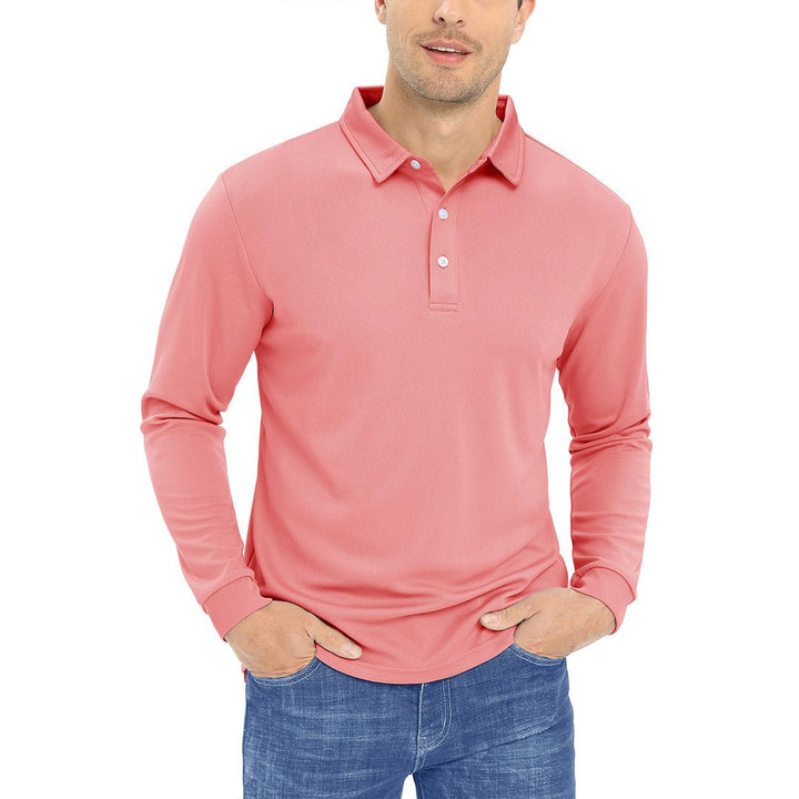 Men's Casual Quick Dry Polo Shirt with 3-Buttons - Men's Polo Shirts