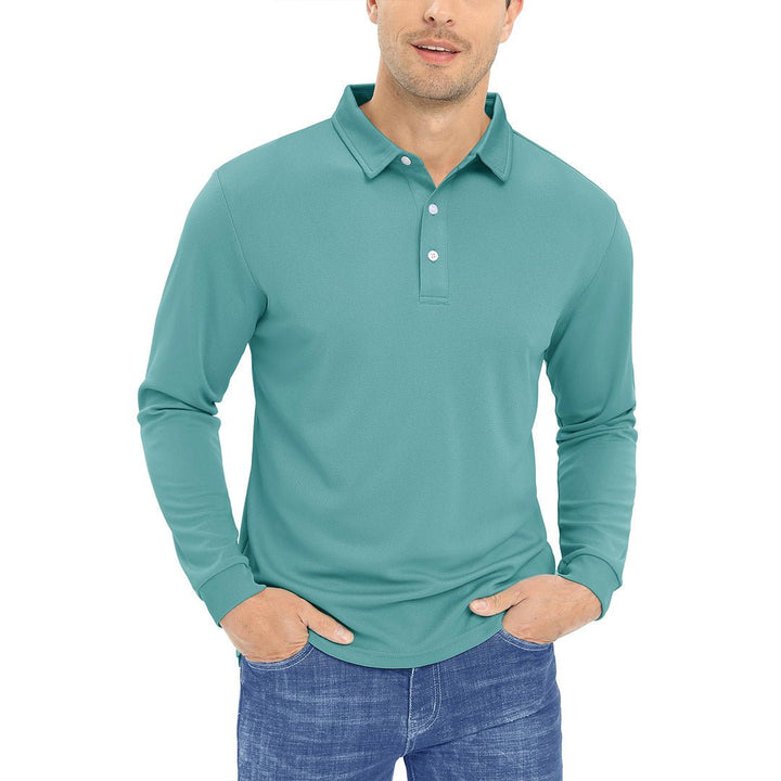 Men's Casual Quick Dry Polo Shirt with 3-Buttons - Men's Polo Shirts