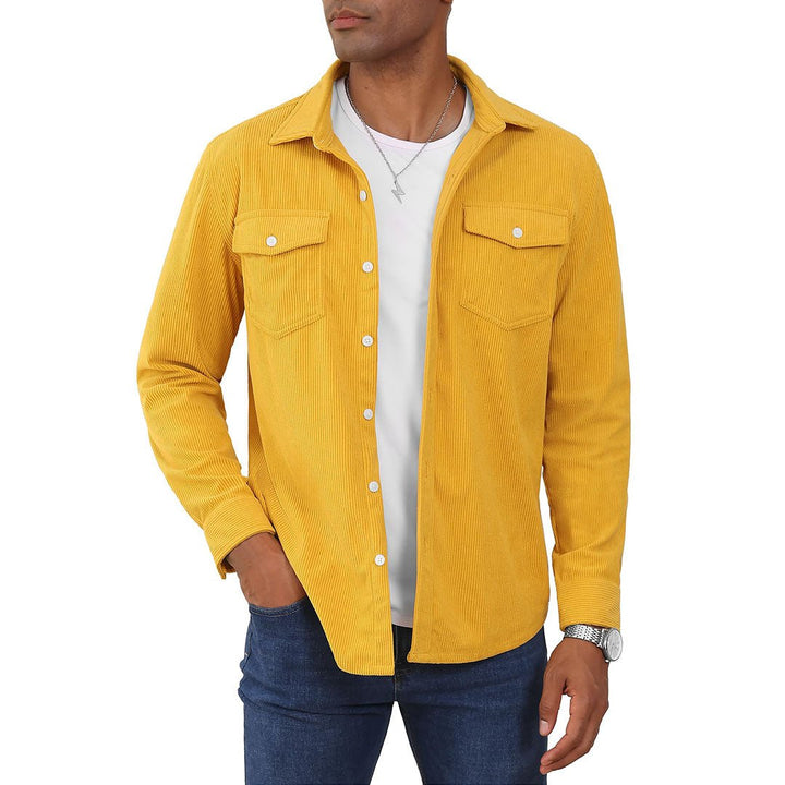 Men's Casual Shacket Lightweight Corduroy Shirt Jacket - Men's Jackets