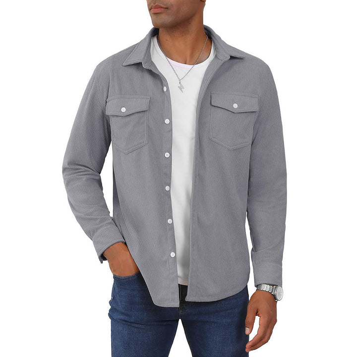 Men's Casual Shacket Lightweight Corduroy Shirt Jacket - Men's Jackets