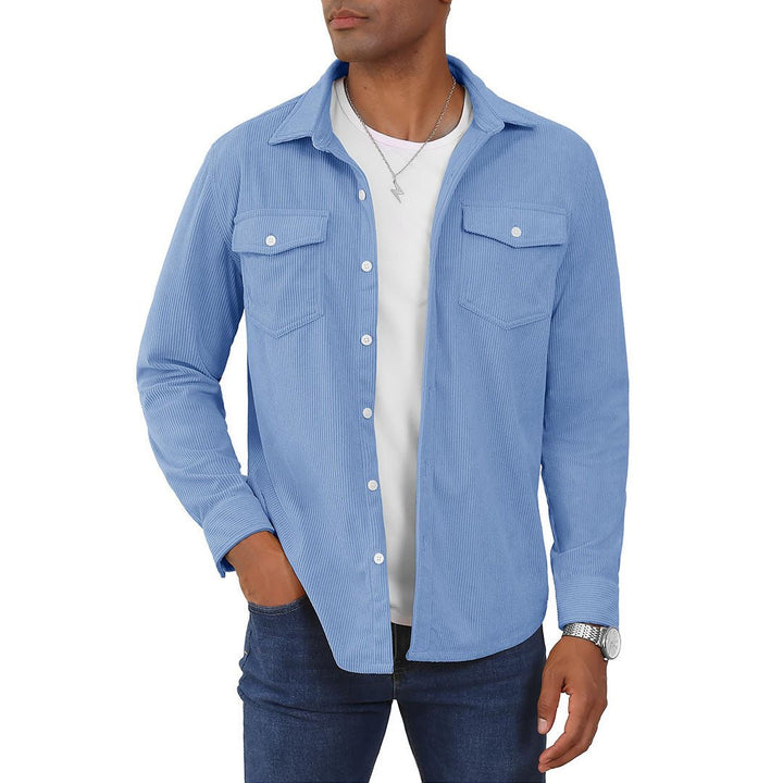 Men's Casual Shacket Lightweight Corduroy Shirt Jacket - Men's Jackets