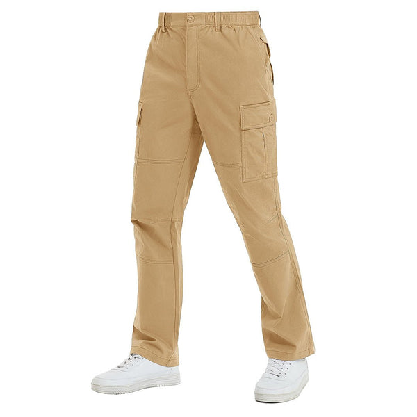 Men's Cotton Casual Classic Straight Leg Pants - Men's Cargo Pants