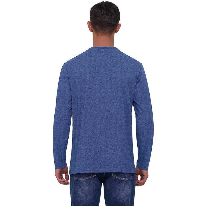 Men's Cotton Solid Color Classic Casual Long Sleeve T-shirt - Men's T-shirts