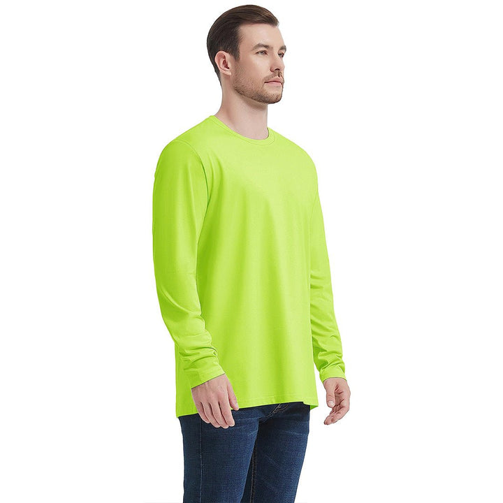 Men's Cotton Solid Color Classic Casual Long Sleeve T-shirt - Men's T-shirts