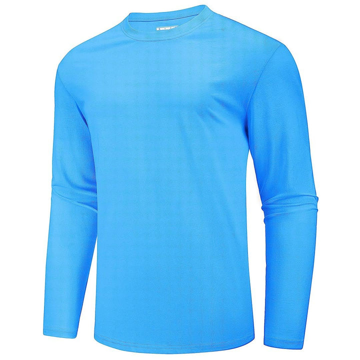 Men's Cotton Solid Color Classic Casual Long Sleeve T-shirt - Men's T-shirts