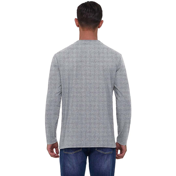 Men's Cotton Solid Color Classic Casual Long Sleeve T-shirt - Men's T-shirts