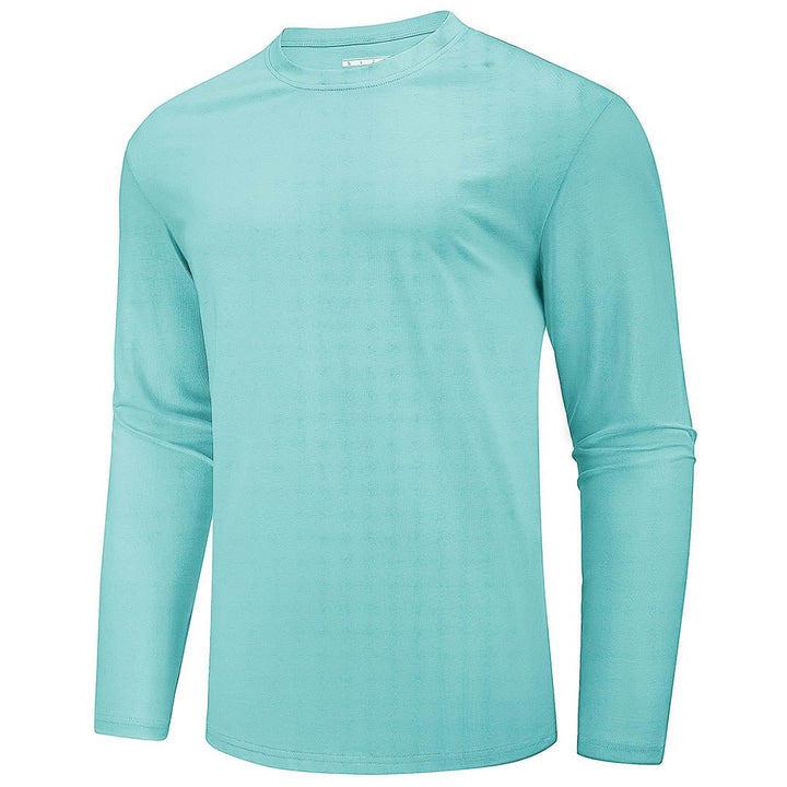 Men's Cotton Solid Color Classic Casual Long Sleeve T-shirt - Men's T-shirts