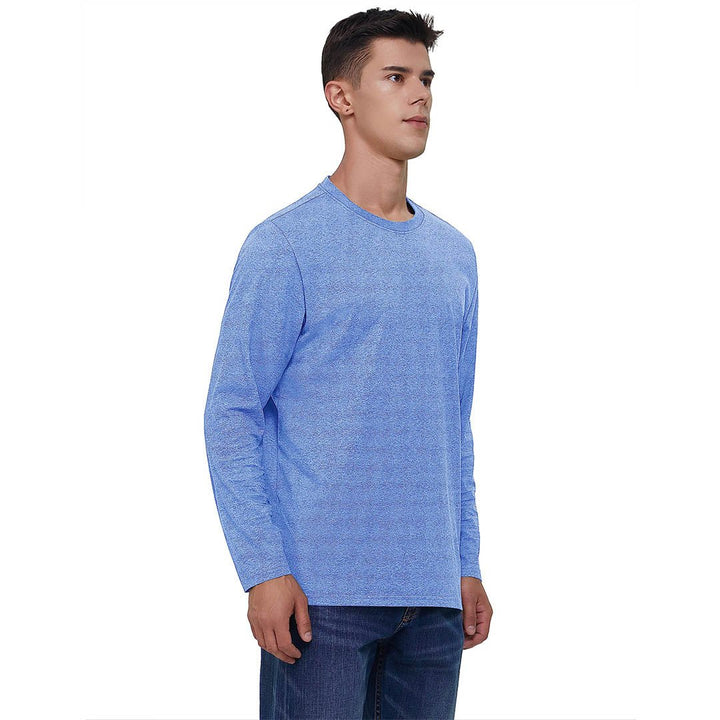 Men's Cotton Solid Color Classic Casual Long Sleeve T-shirt - Men's T-shirts