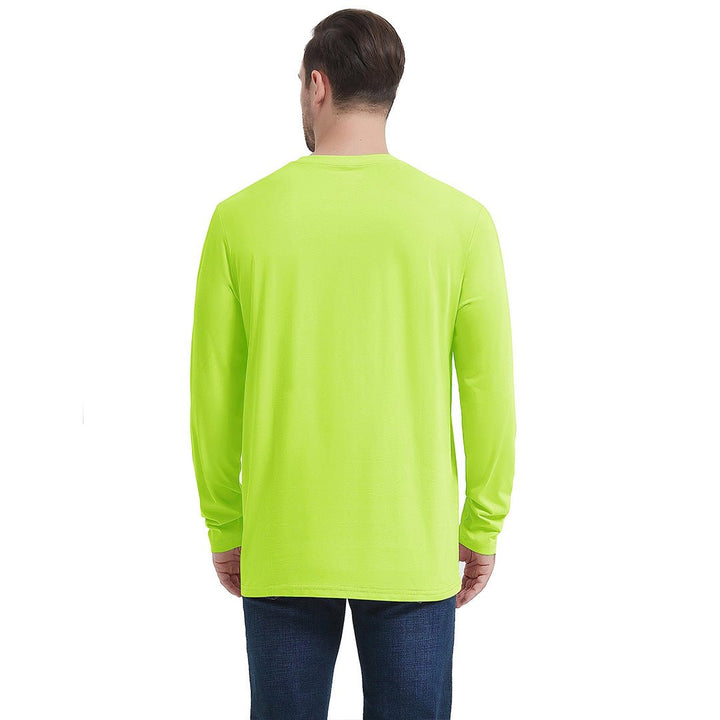 Men's Cotton Solid Color Classic Casual Long Sleeve T-shirt - Men's T-shirts