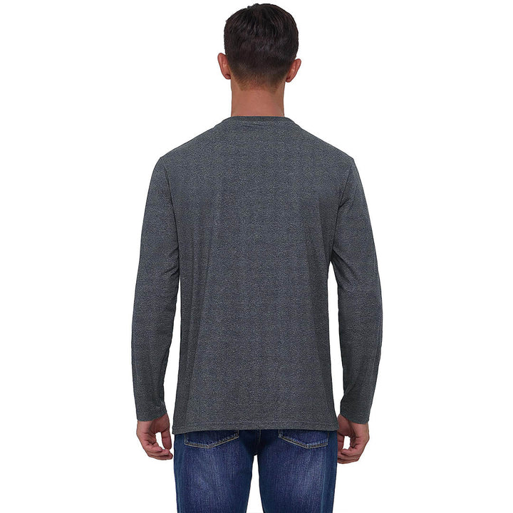 Men's Cotton Solid Color Classic Casual Long Sleeve T-shirt - Men's T-shirts