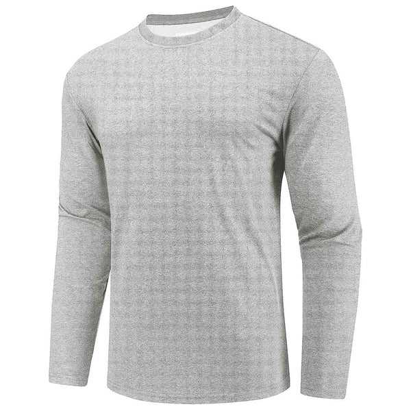 Men's Cotton Solid Color Classic Casual Long Sleeve T-shirt - Men's T-shirts