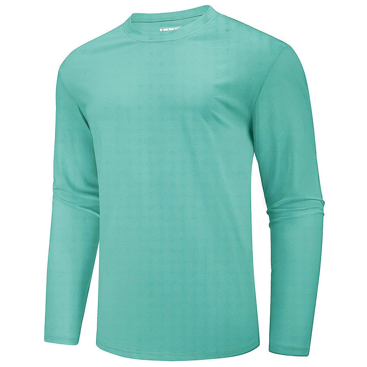 Men's Cotton Solid Color Classic Casual Long Sleeve T-shirt - Men's T-shirts