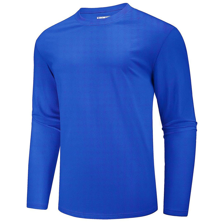 Men's Cotton Solid Color Classic Casual Long Sleeve T-shirt - Men's T-shirts