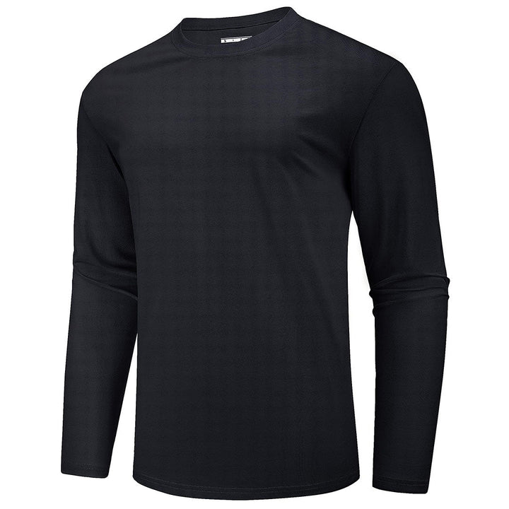 Men's Cotton Solid Color Classic Casual Long Sleeve T-shirt - Men's T-shirts