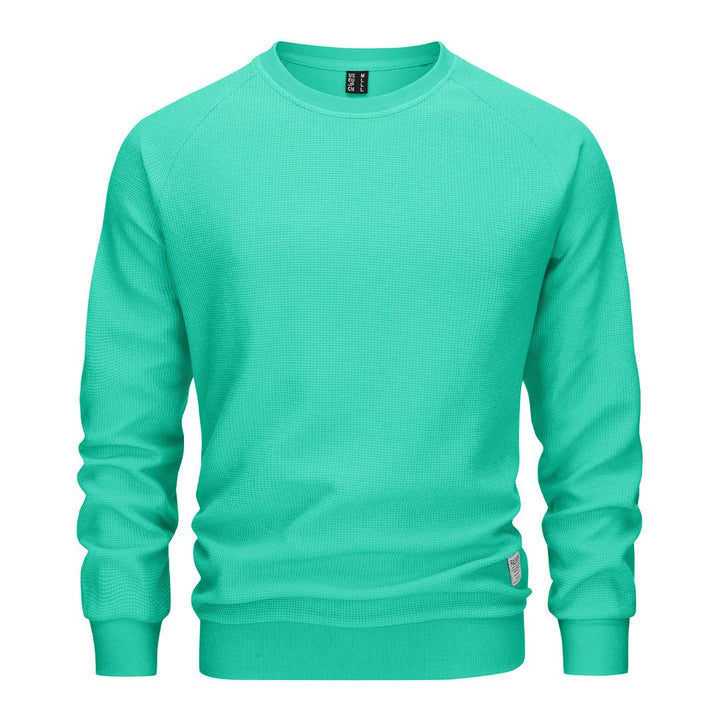 Men's Crewneck Sweatshirts Waffle Knit Shirts Long Sleeve - Men's Sweatshirts