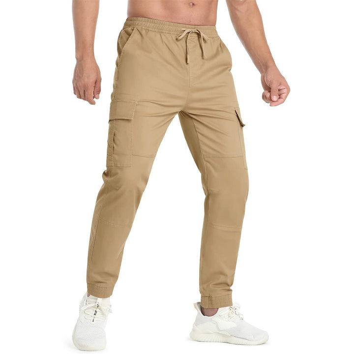 TACVASEN Men's Fashion Outdoor Tactical Cargo Pants, Khaki / 36