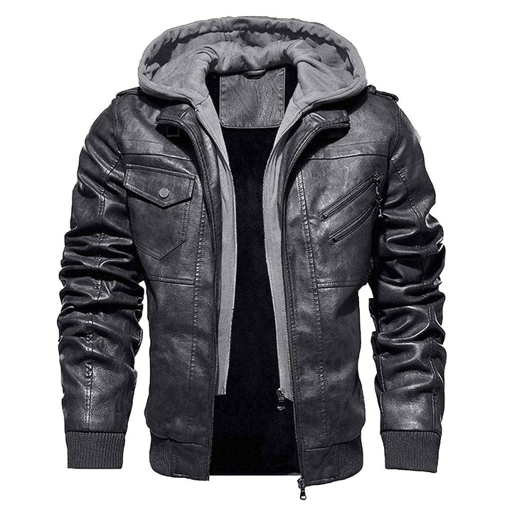 Men's Faux-Leather Jacket Motorcycle Biker Jackets - Fall Winter 2022