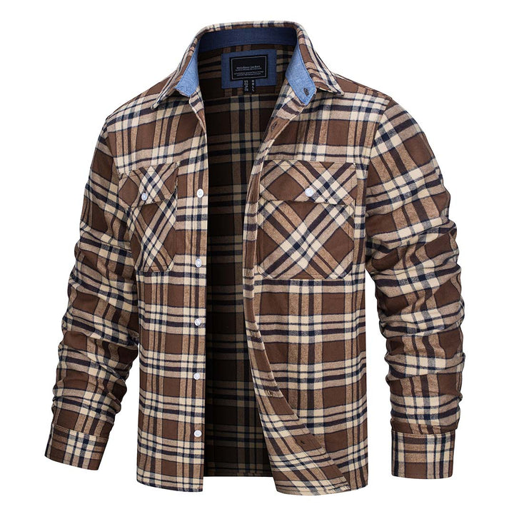 Men's Flannel Plaid Shirts Long Sleeve - Men's Jackets