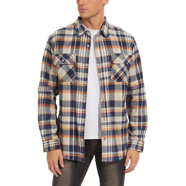 Men's Flannel Plaid Shirts Long Sleeve - Men's Jackets