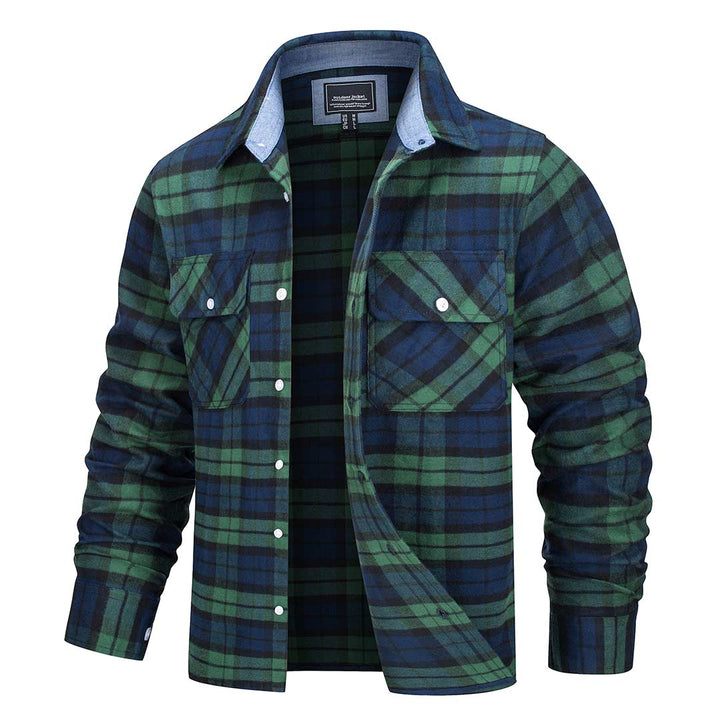 Men's Flannel Plaid Shirts Long Sleeve - Men's Jackets