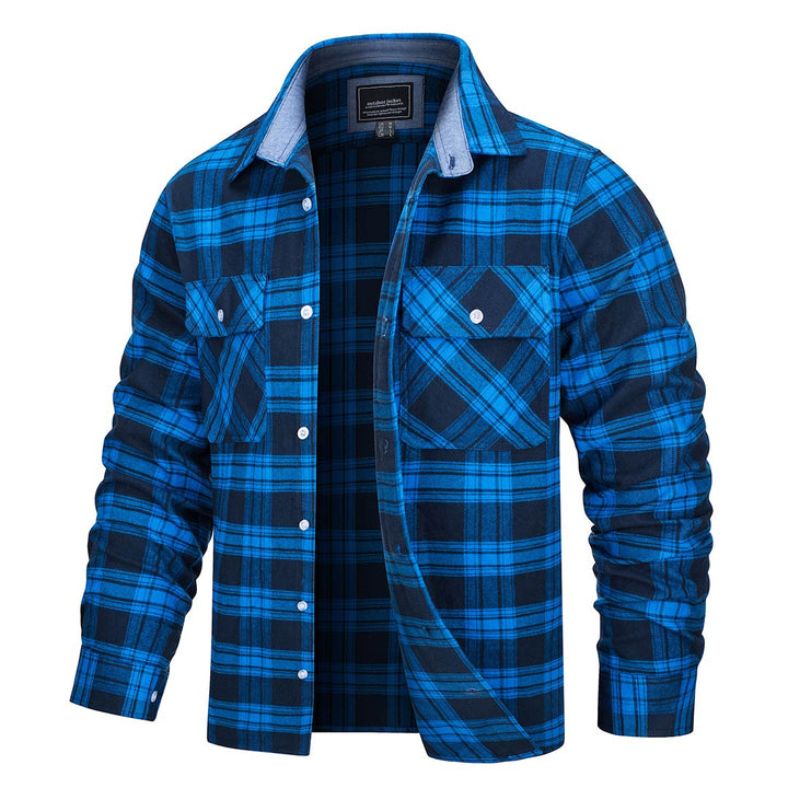 Men's Flannel Plaid Shirts Long Sleeve - Men's Jackets