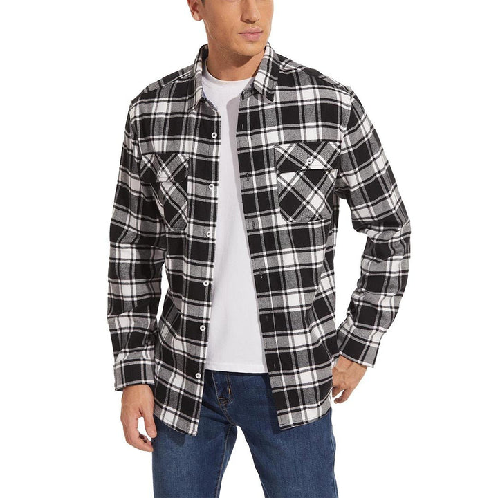 Men's Flannel Plaid Shirts Long Sleeve - Men's Jackets