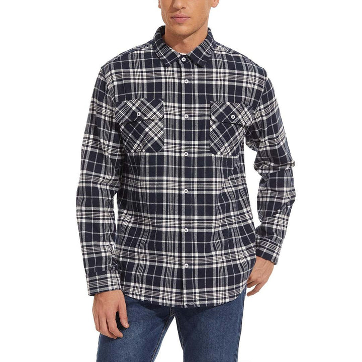 Men's Flannel Plaid Shirts Long Sleeve - Men's Jackets