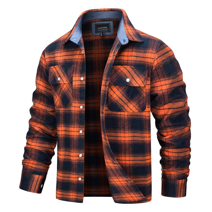 Men's Flannel Plaid Shirts Long Sleeve - Men's Jackets