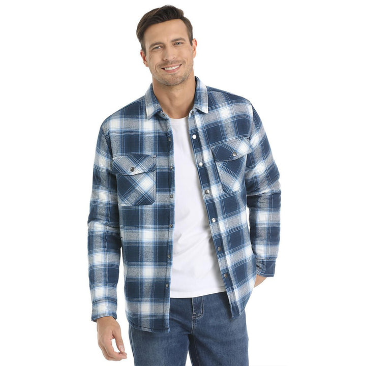 Men's Flannel Shirt Long Sleeve Button Down Jacket - Fall Winter 2022