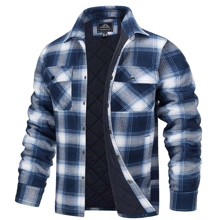 Men's Flannel Shirt Long Sleeve Button Down Jacket - Fall Winter 2022