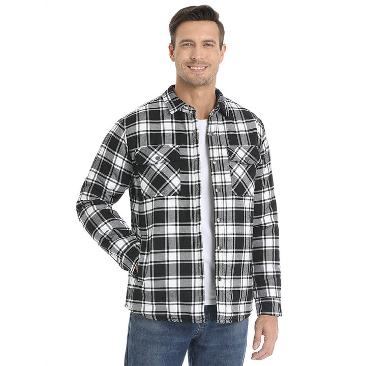 Men's Flannel Shirt Long Sleeve Button Down Jacket - Fall Winter 2022