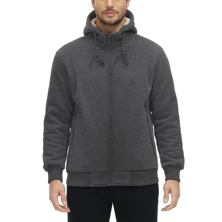 Men's Fleece Hoodie Jacket Windproof Winter Coats -