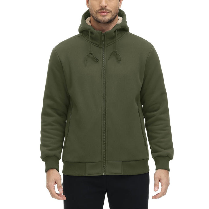 Men's Fleece Hoodie Jacket Windproof Winter Coats -