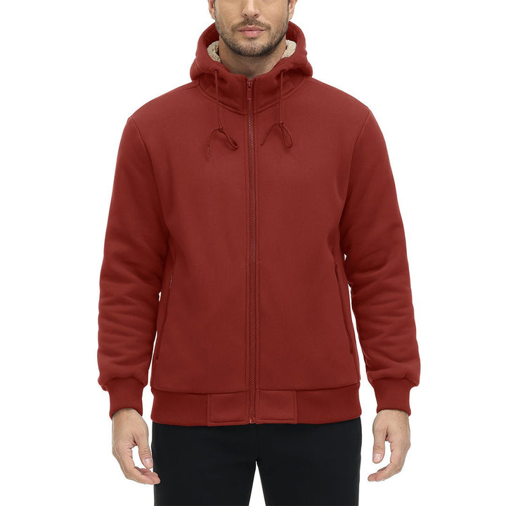 Men's Fleece Hoodie Jacket Windproof Winter Coats -