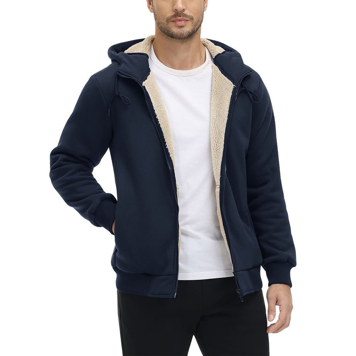 Men's Fleece Hoodie Jacket Windproof Winter Coats -