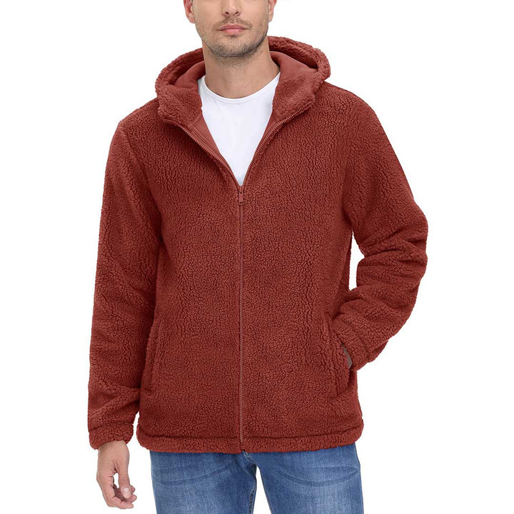 Men's Fleece Hoodies Sherpa Jackets Winter Thermal Coats - Men's Coats