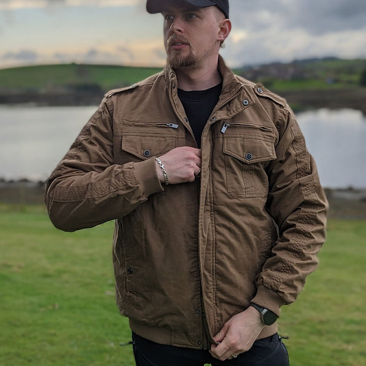 Men's Fleece Lined Tactical Bomber Jacket - Fall Winter 2022