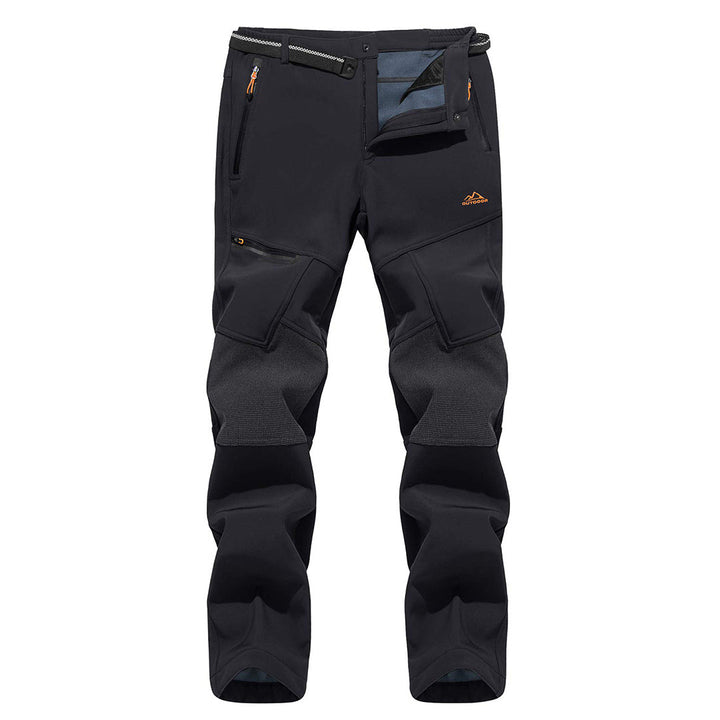 Fleece Hiking Pants for Men, Warm Softshell Trousers, Outdoor