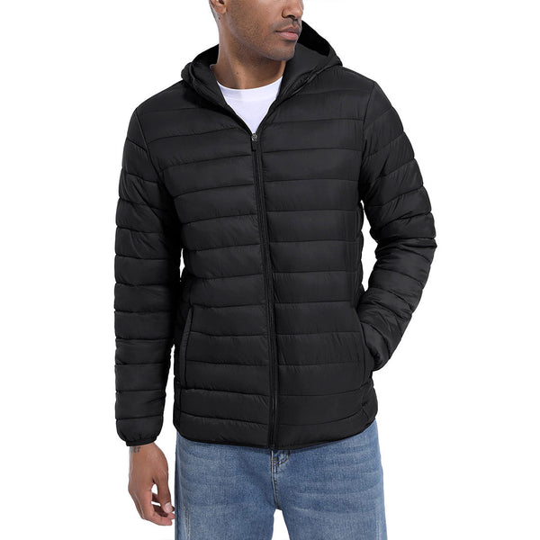 Men's Hooded Puffer Water-Repellent Down Alternative Jacket - Men's Jackets