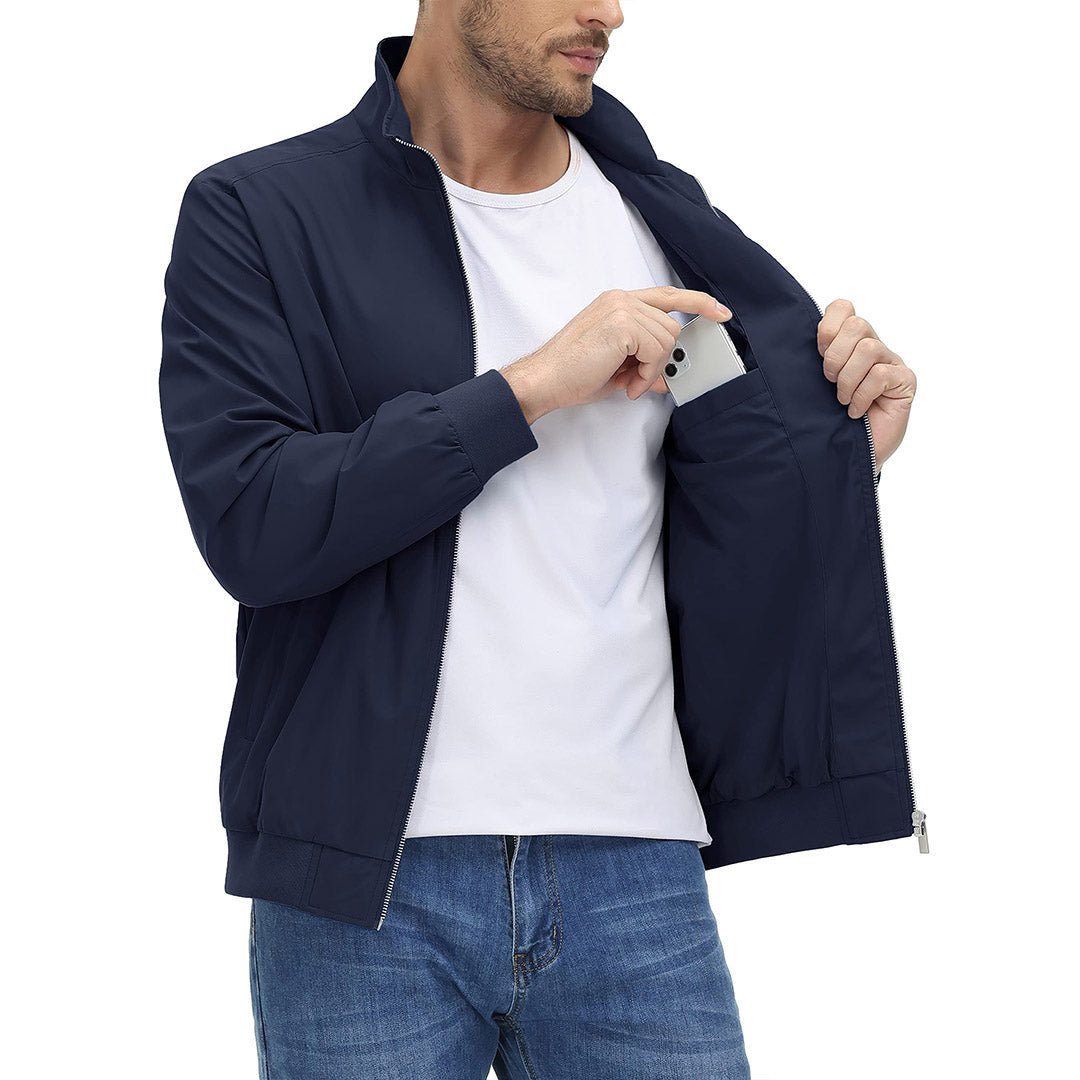 Men s Lightweight Casual Bomber Jacket TACVASEN