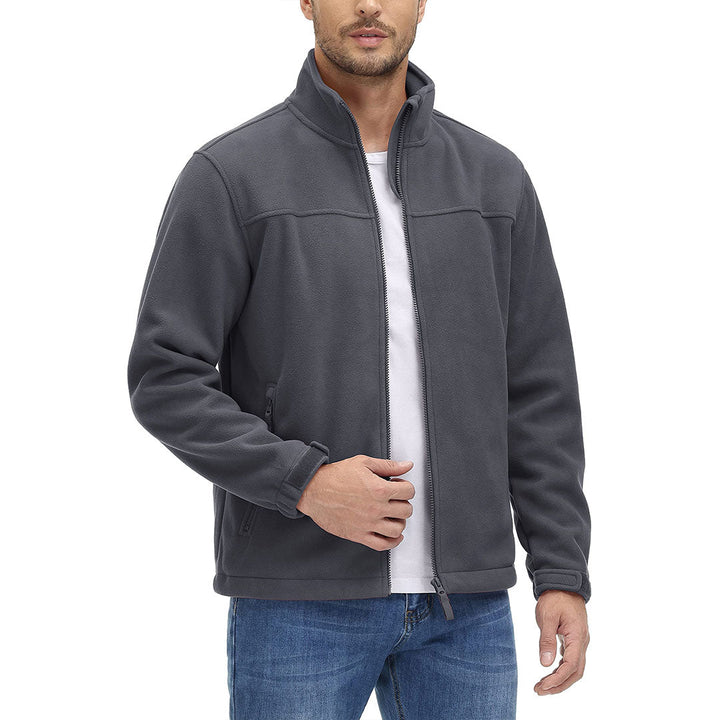 Men's Lightweight Full Zip Casual Fleece Jacket - Men's Jackets